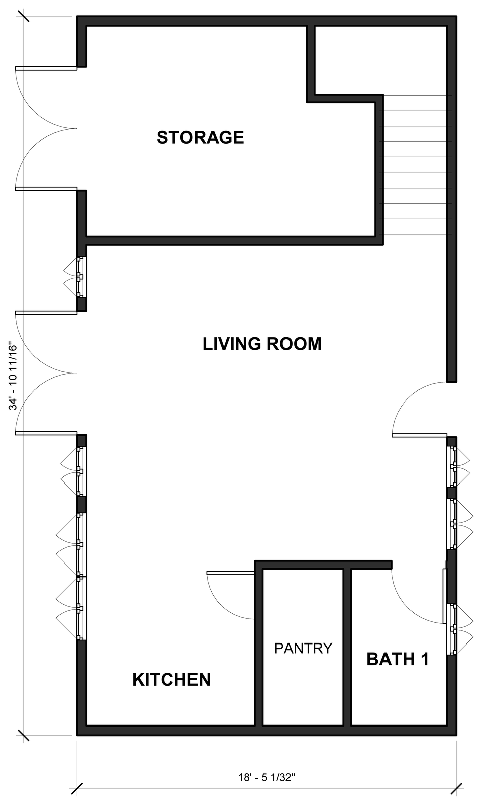 First floor of the Two-Story Detached ADU